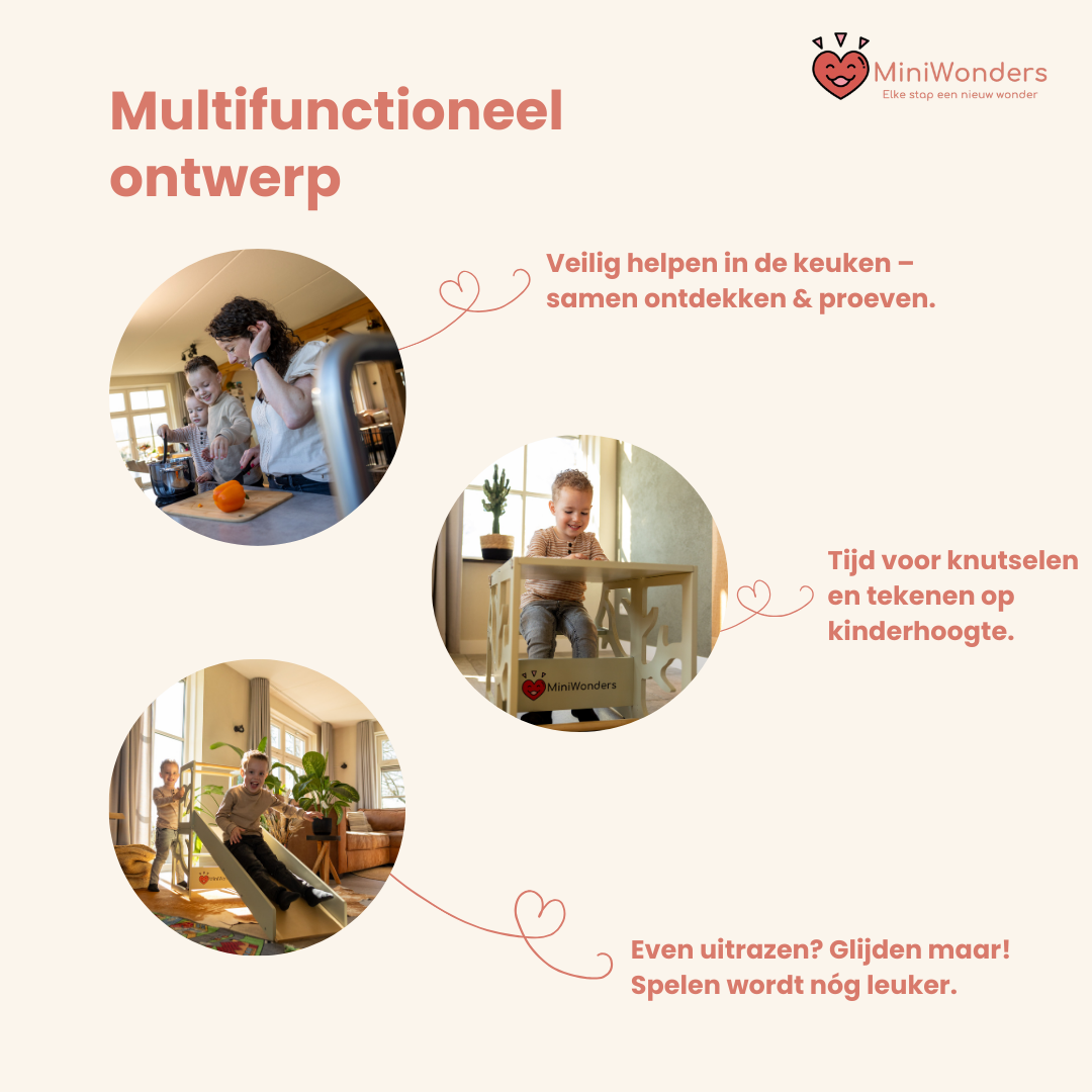 3-in-1 ontwerp van de MiniWonders Leertoren
