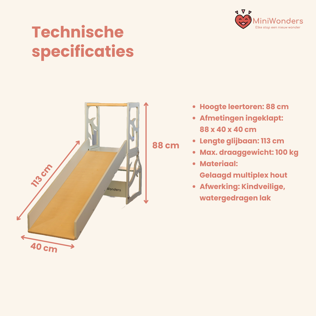 Technische specificaties van de MiniWonders leertoren
